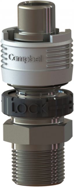 Campbell Fittings BMMS-3L Locking Male x Male NPT Steel Coupling Plated Steel 3/4 0.75 ID 3/4 0.75 ID 
